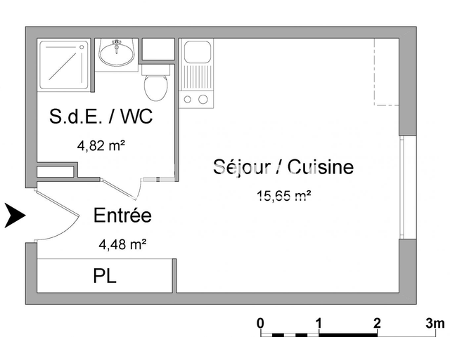 Studio (24.95 m²) à louer - Schiltigheim (67300)