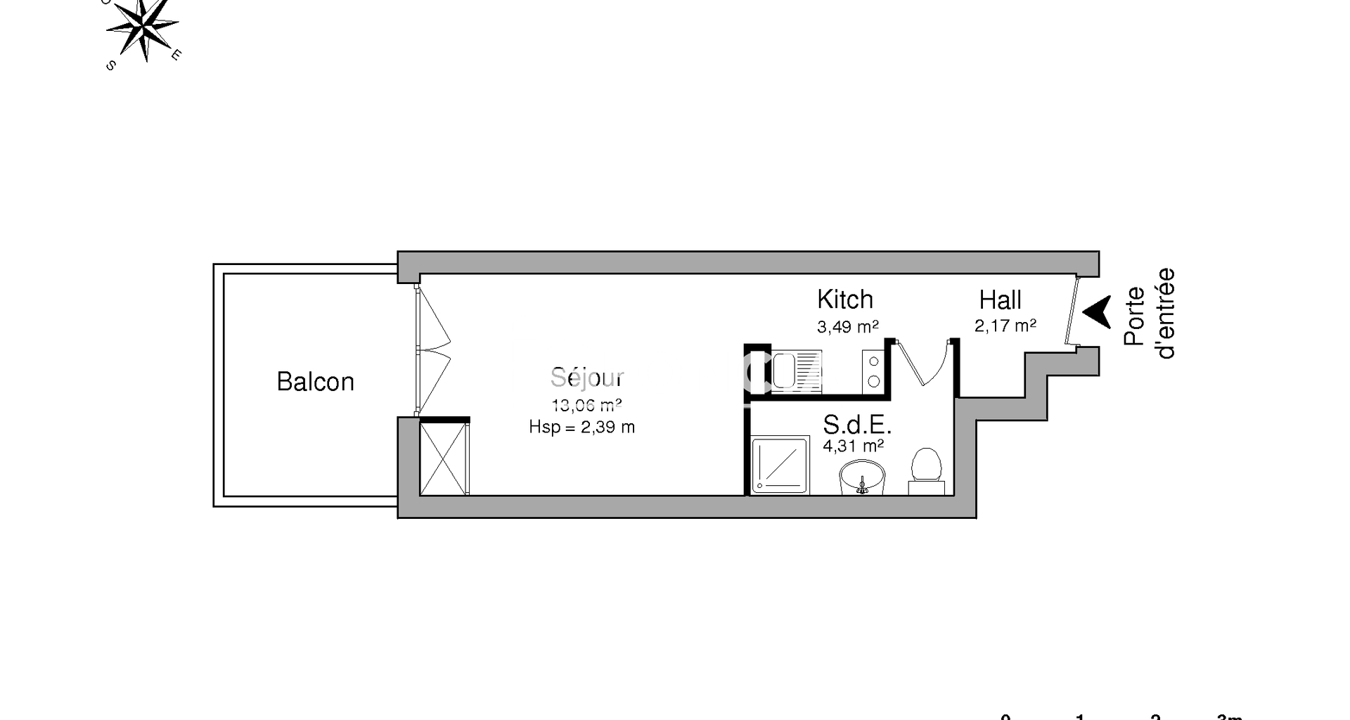 Studio (23.03 m²) à louer - Perpignan (66000)