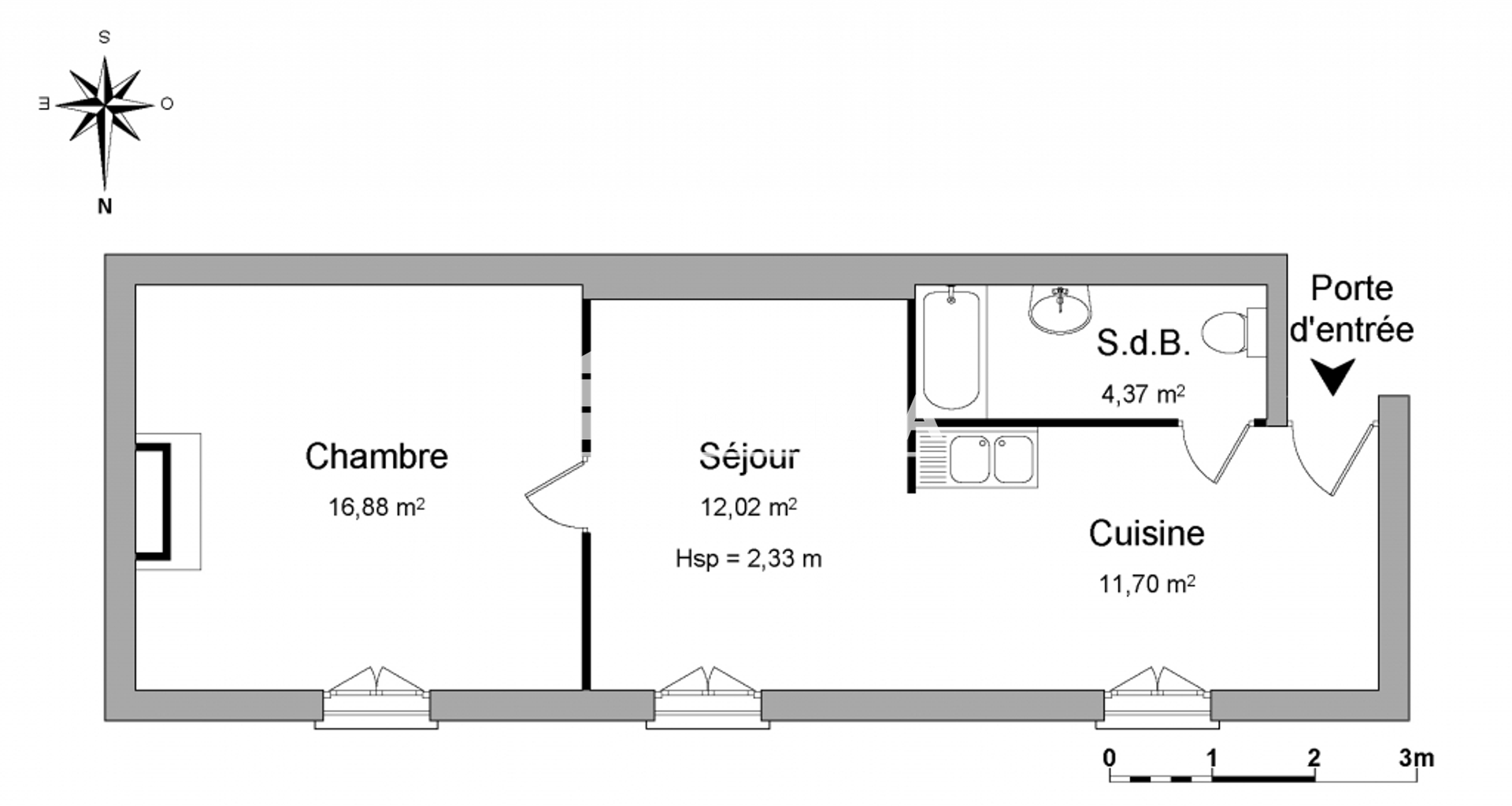 Appartement 2 pièces (44.97 m²) à louer - Nancy (54000)