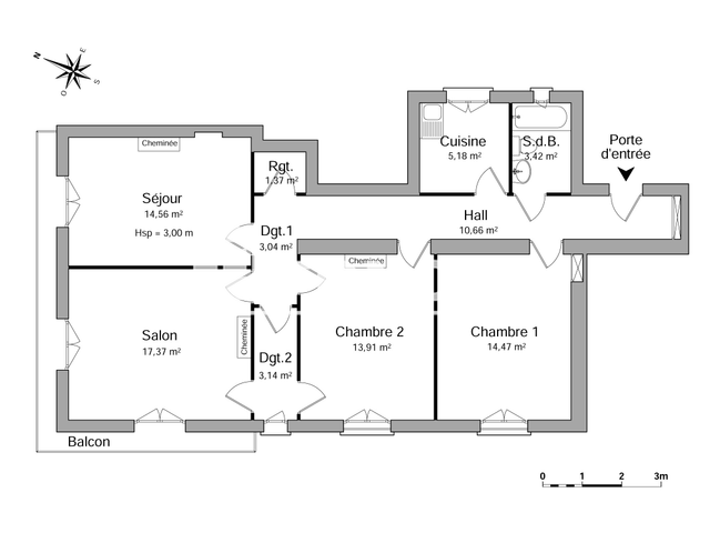 Appartement 4 pièces (87.12 m²) à louer - Dijon (21000)