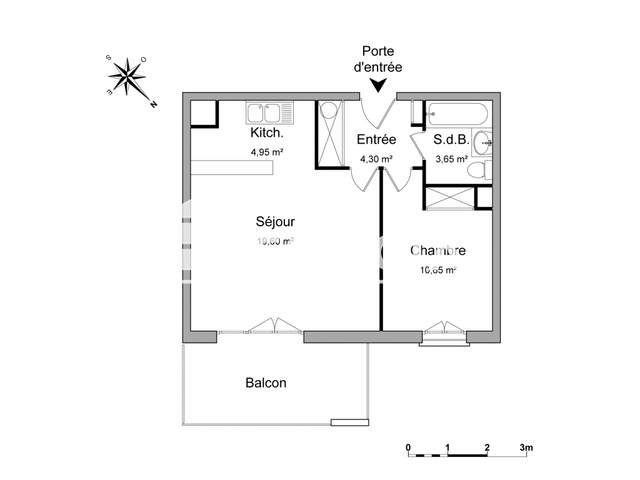 Appartement 2 pièces (43.15 m²) à louer - Perpignan (66000)