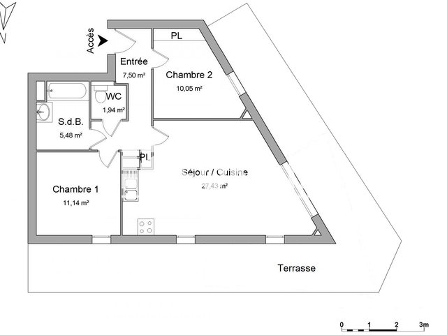 Appartement 3 pièces (63.54 m²) à louer - Strasbourg (67000)