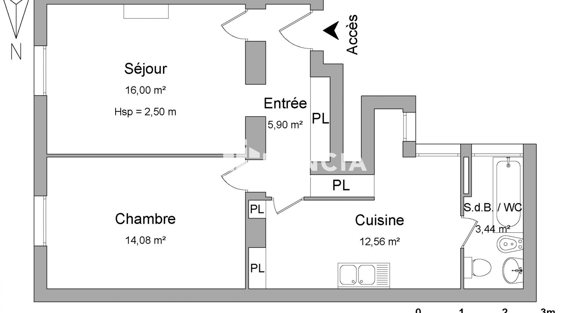 Appartement 2 pièces (51.98 m²) à louer - Dijon (21000)