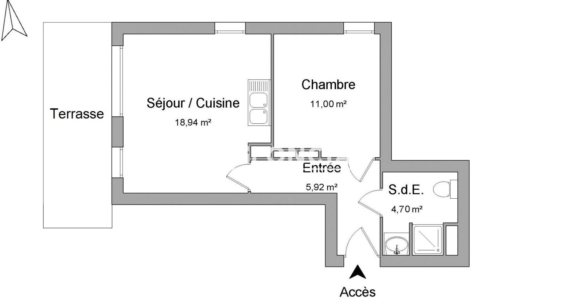 Appartement 2 pièces (40.56 m²) à louer - Nancy (54000)