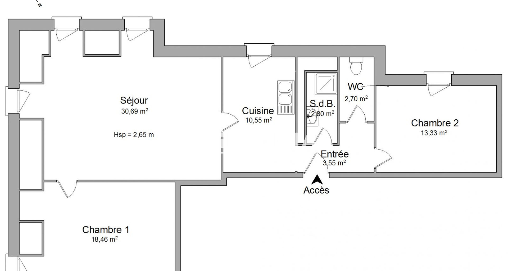 Appartement 3 pièces (82.08 m²) à louer - Wissembourg (67160)