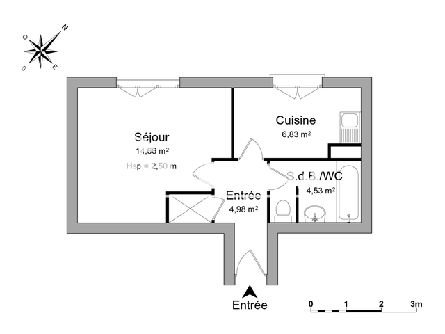 Studio (31 m²) à louer - Reims (51100)