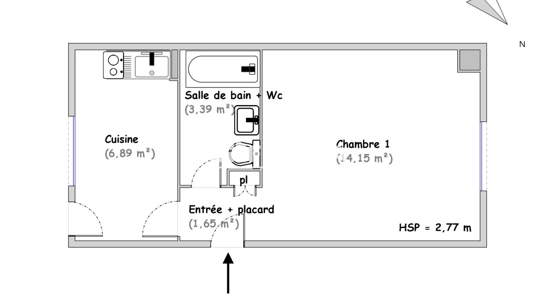 Studio (26.08 m²) à louer - Le Mans (72000)