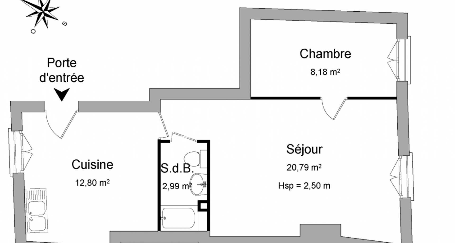 Appartement 2 pièces (44.76 m²) à louer - Nancy (54000)