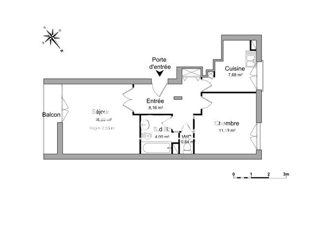 Studio (27.15 m²) à louer - Nancy (54000)