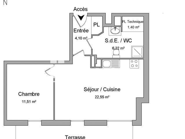Appartement 2 pièces (45.78 m²) à louer - Angers (49100)