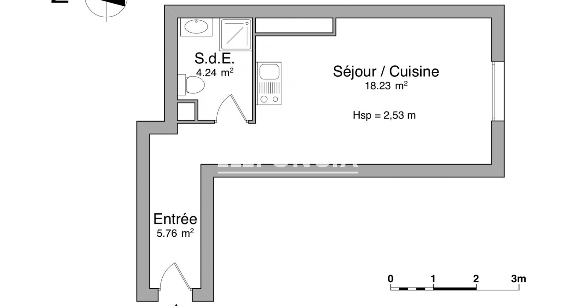 Studio (28.23 m²) à louer - Dijon (21000)