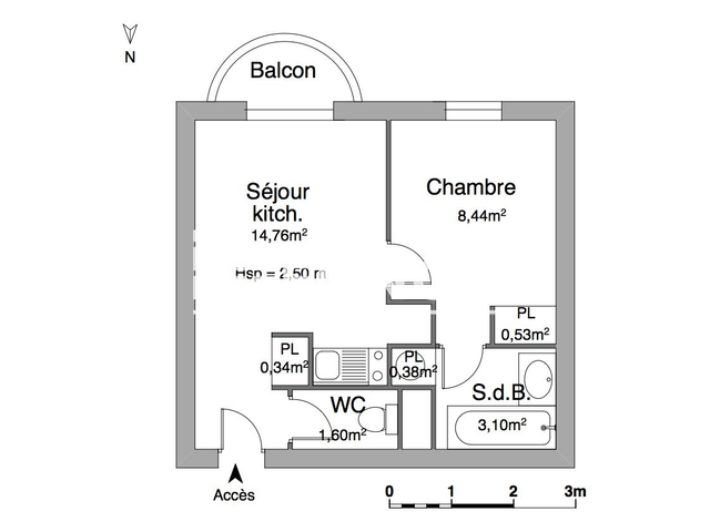 Appartement 2 pièces (29.15 m²) à louer - Le Mans (72000)