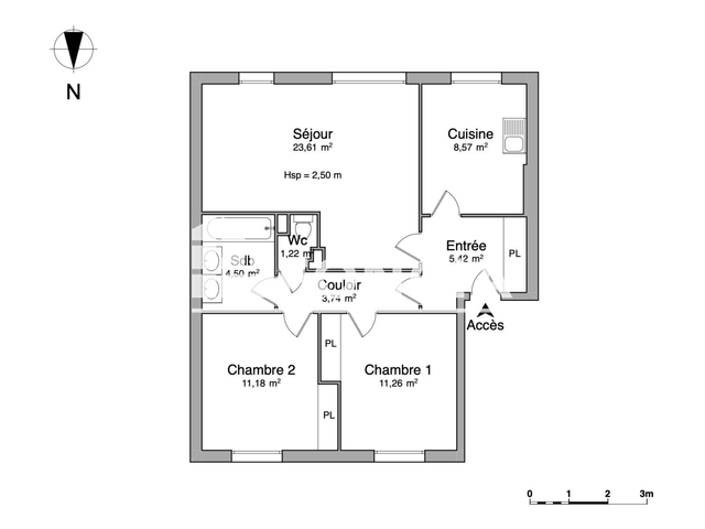 Appartement 3 pièces (67.16 m²) à louer - Perpignan (66000)