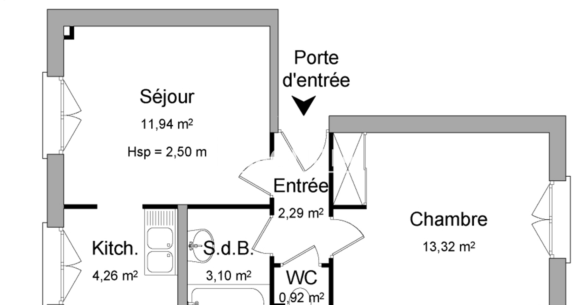 Appartement 2 pièces (35.83 m²) à louer - Vandœuvre-lès-nancy (54500)