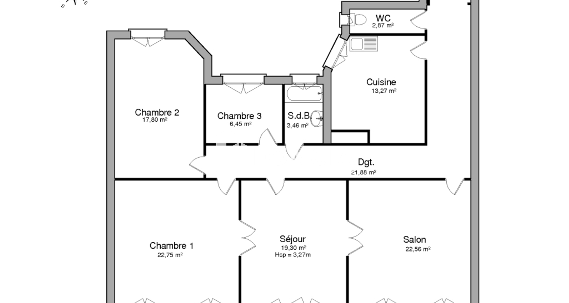 Appartement 5 pièces (132.97 m²) à louer - Strasbourg (67000)