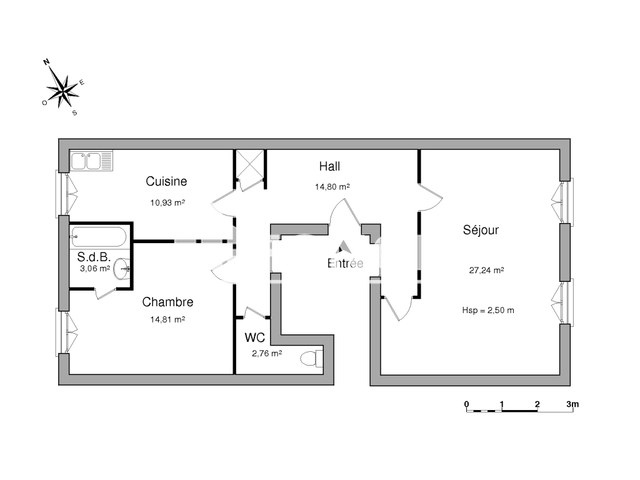 Appartement 2 pièces (73.6 m²) à louer - Dijon (21000)