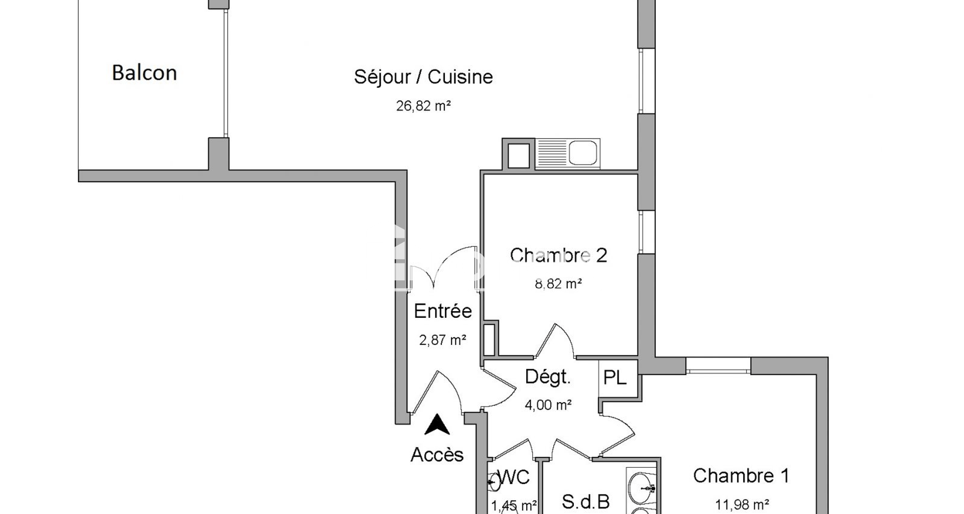 Appartement 3 pièces (60.22 m²) à louer - Strasbourg (67200)