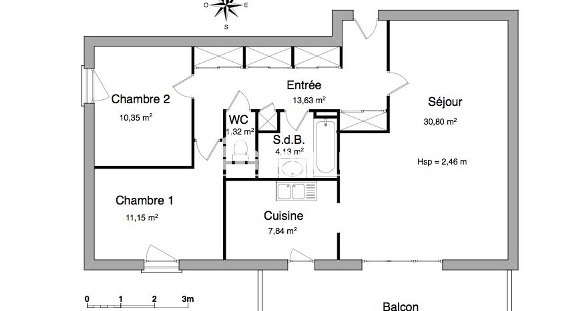 Appartement 3 pièces (79.22 m²) à louer - Vandœuvre-lès-nancy (54500)