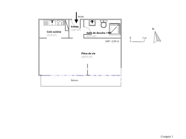 Studio (25.11 m²) à louer - Thionville (57100)