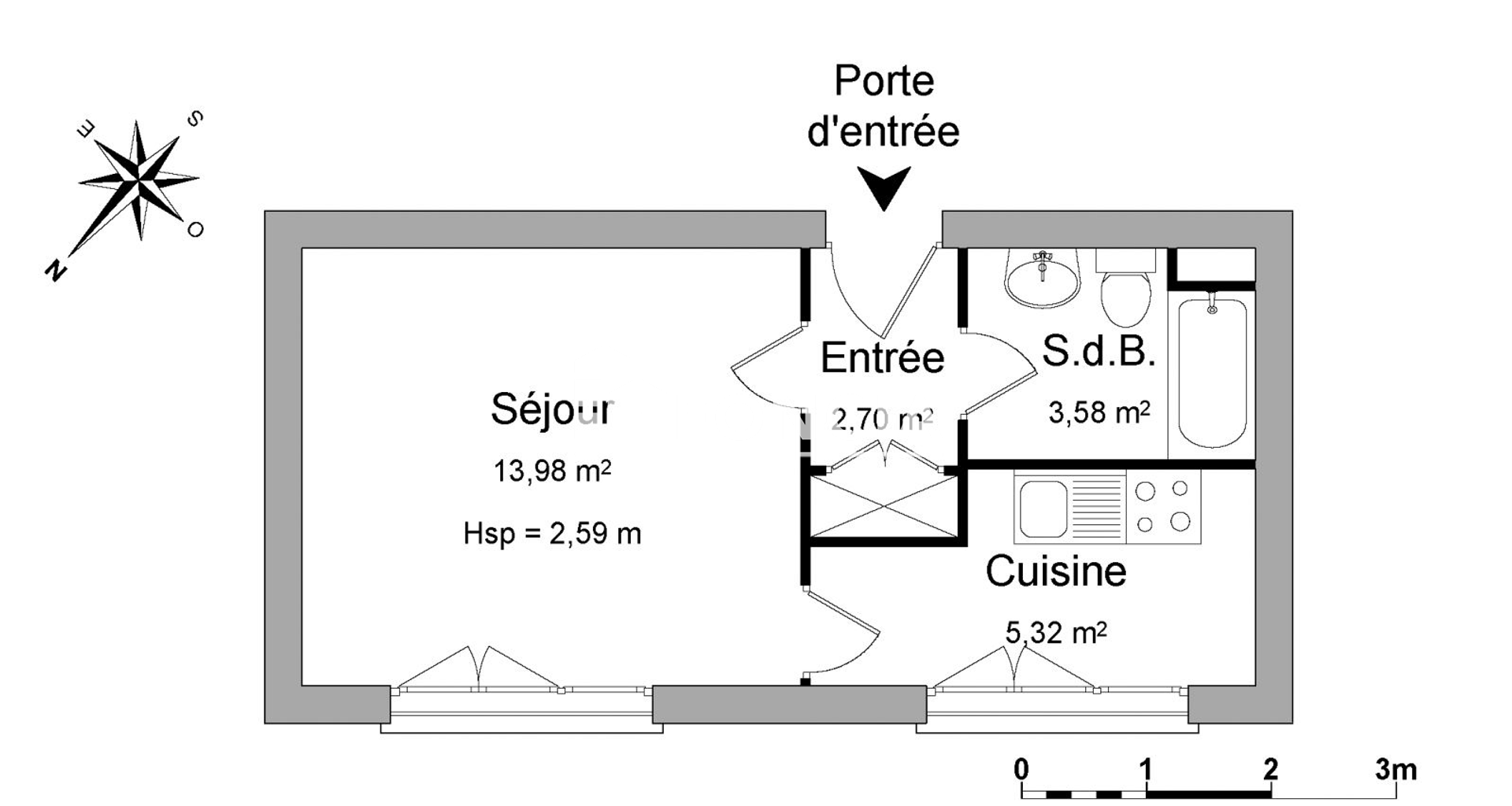 Studio (25.58 m²) à louer - Saverne (67700)