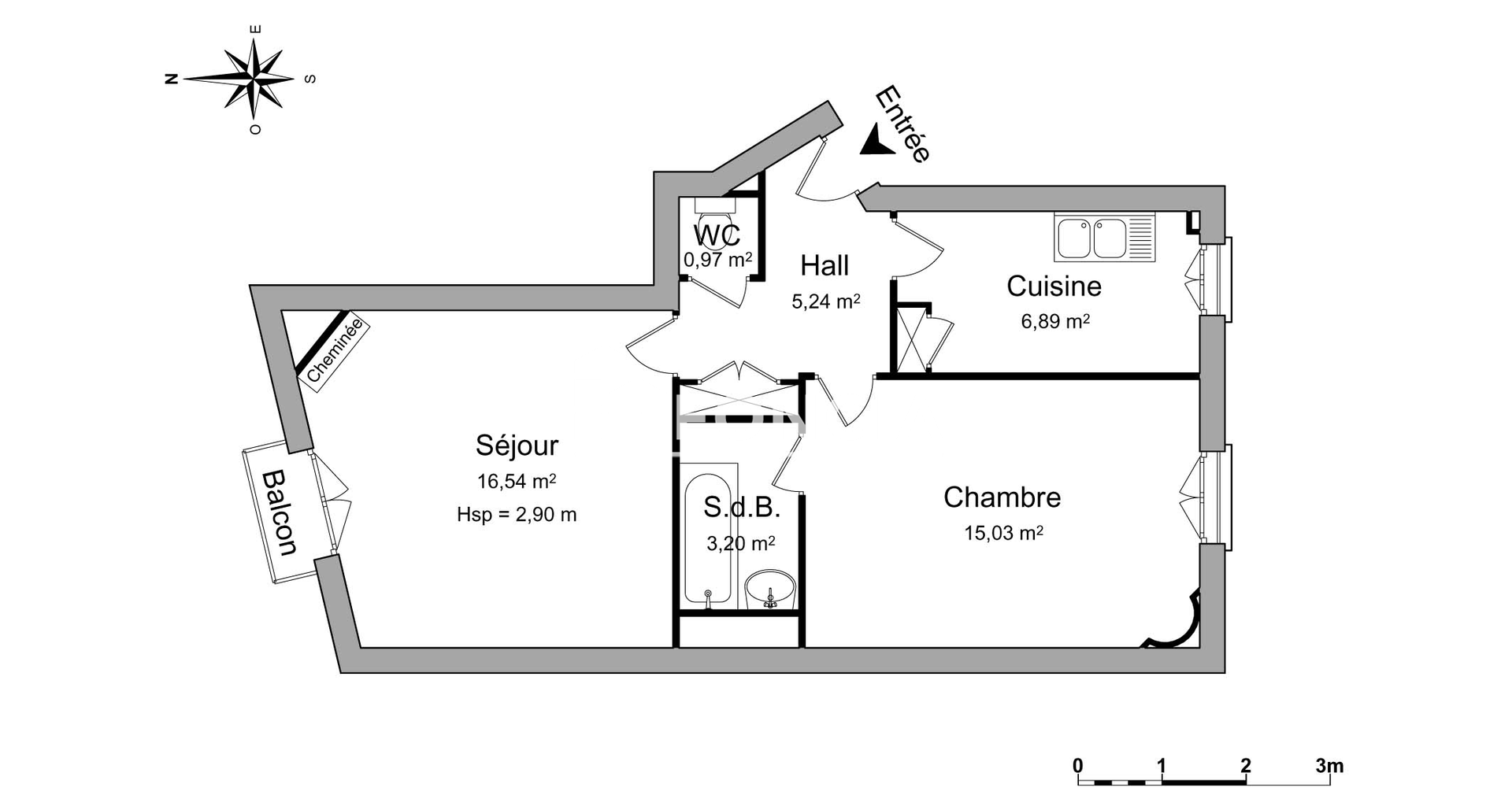 Appartement 2 pièces (47.87 m²) à louer - Nancy (54000)