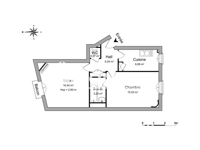 Appartement 2 pièces (47.87 m²) à louer - Nancy (54000)