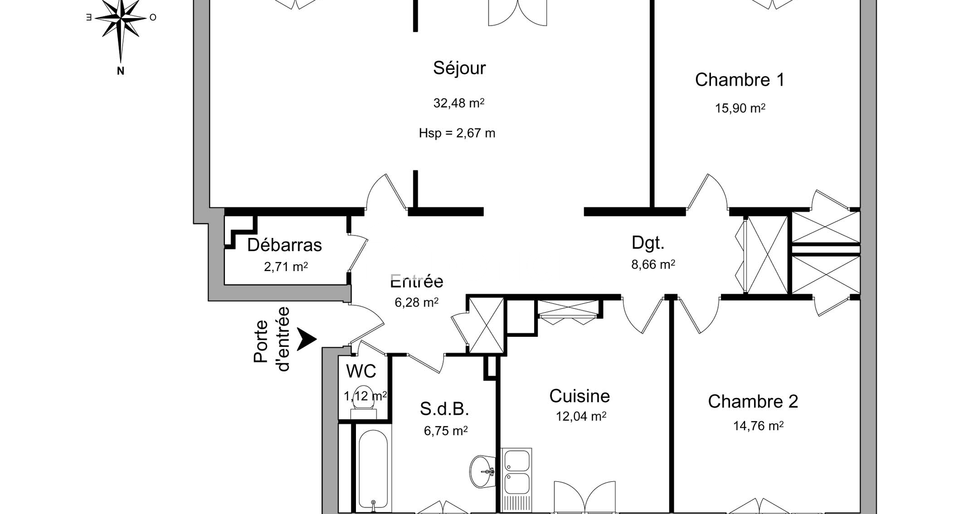 Appartement 4 pièces (100.7 m²) à louer - Clermont-ferrand (63000)