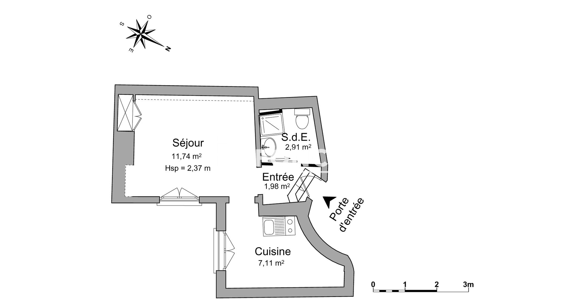 Studio (23.74 m²) à louer - Nancy (54000)