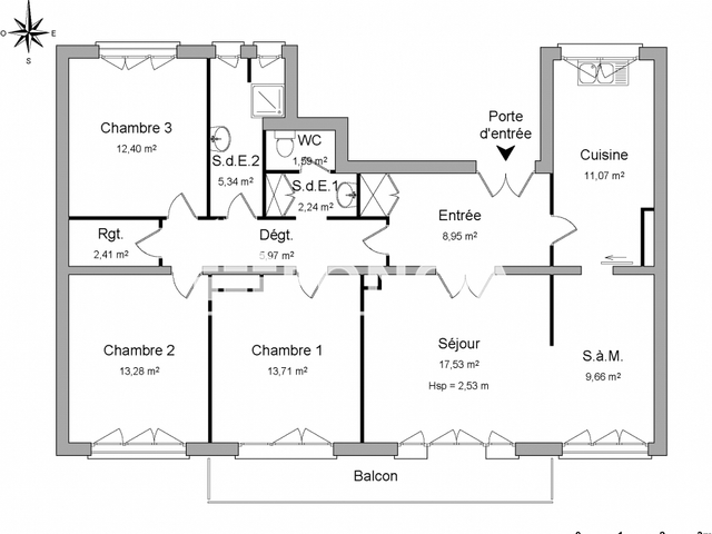 Appartement 5 pièces (104.15 m²) à louer - Sarrebourg (57400)