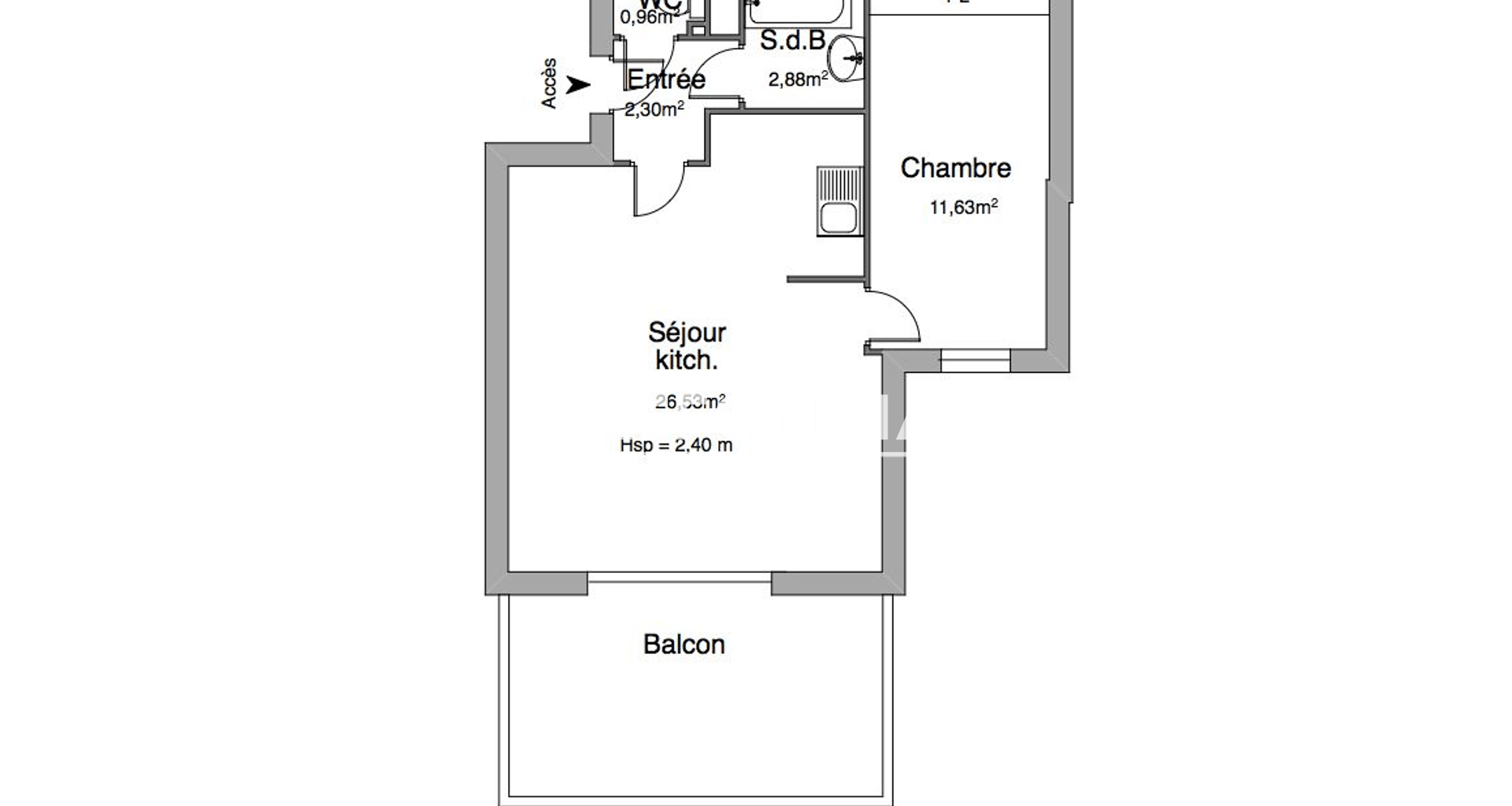 Appartement 2 pièces (44.3 m²) à louer - Metz (57000)