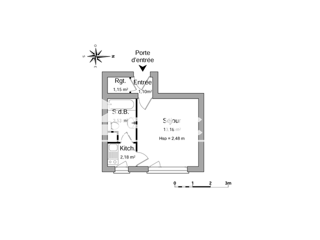 Studio (21.14 m²) à louer - Strasbourg (67000)
