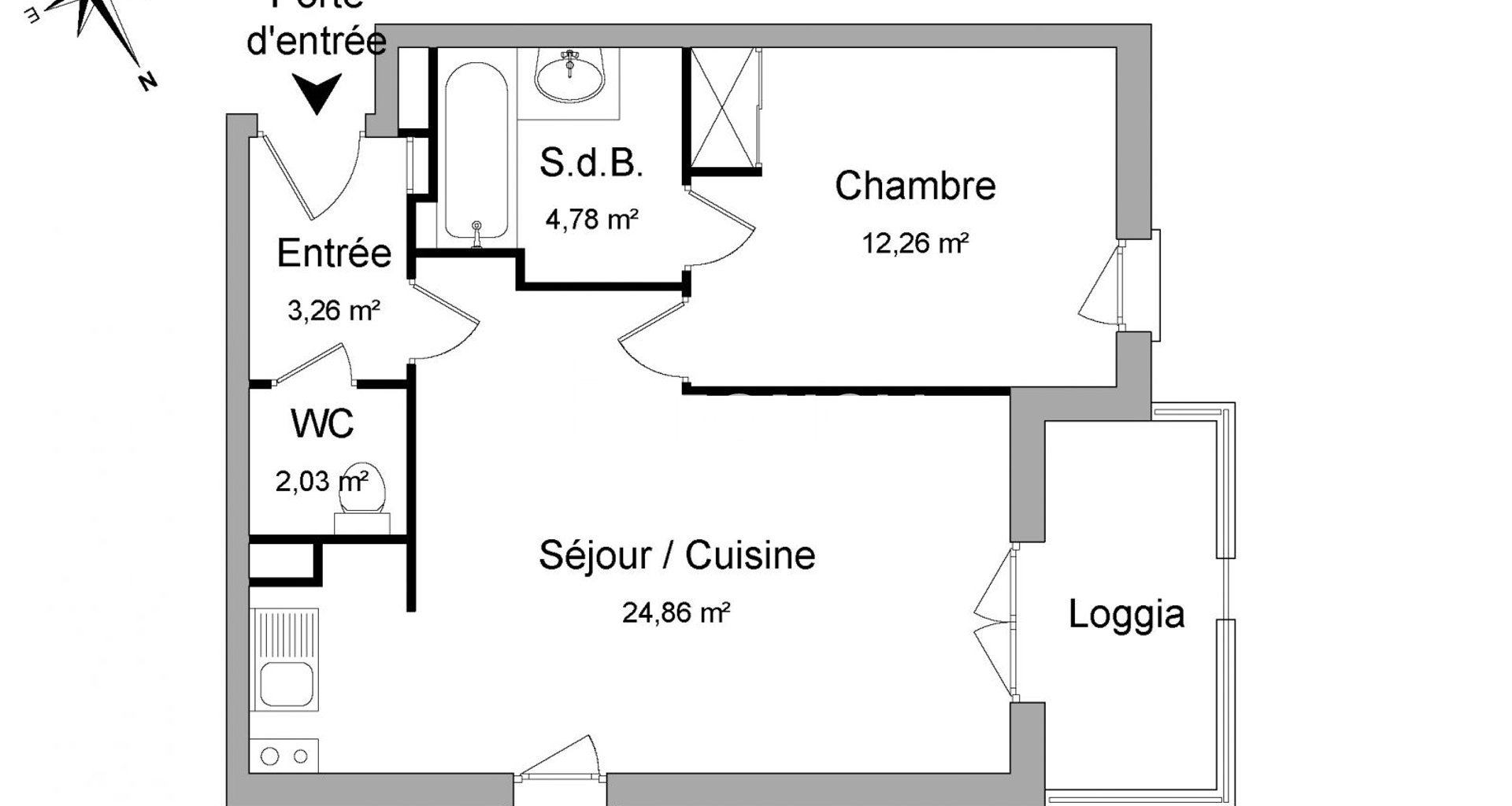 Appartement 2 pièces (47.19 m²) à louer - Saint-laurent-de-la-salanque (66250)