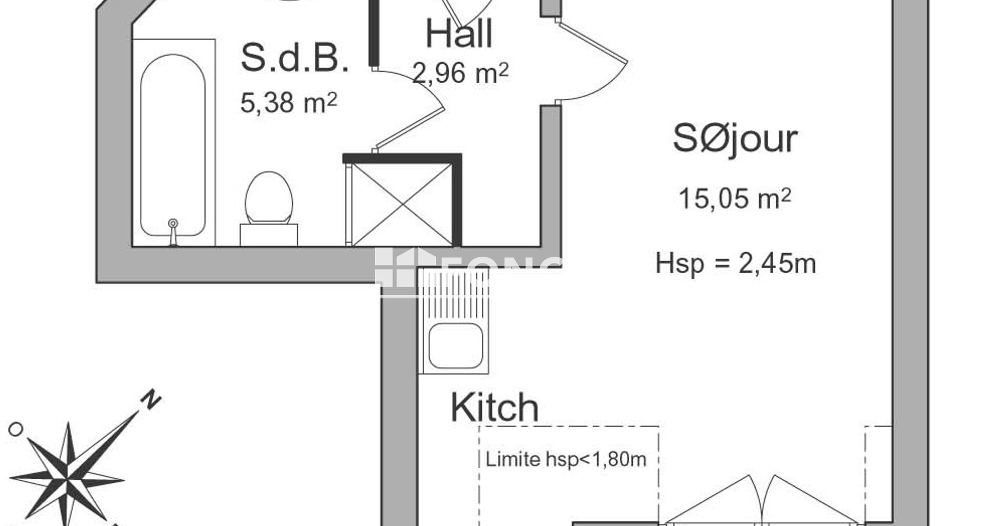 Studio (23.39 m²) à louer - Rixheim (68170)