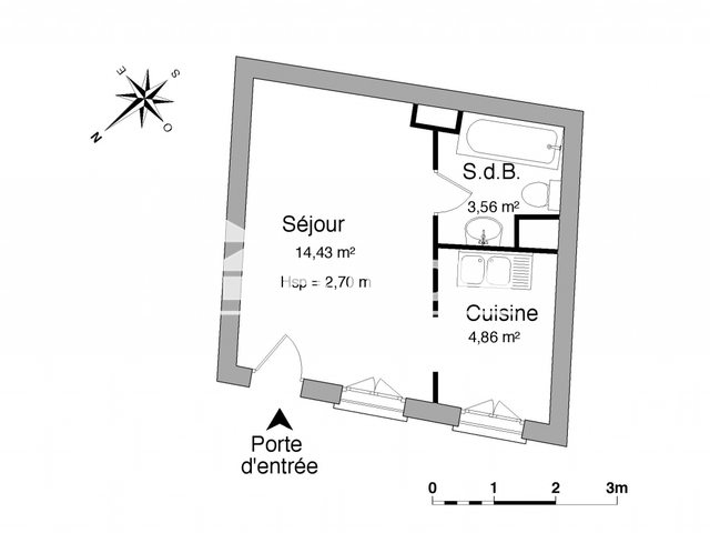Studio (22.85 m²) à louer - Metz (57000)