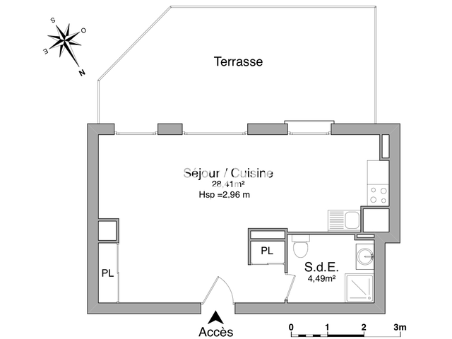 Studio (32.9 m²) à louer - Chalon Sur Saone (71100)