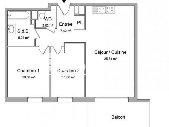 Appartement 3 pièces (62.31 m²) à louer - Laxou (54520)