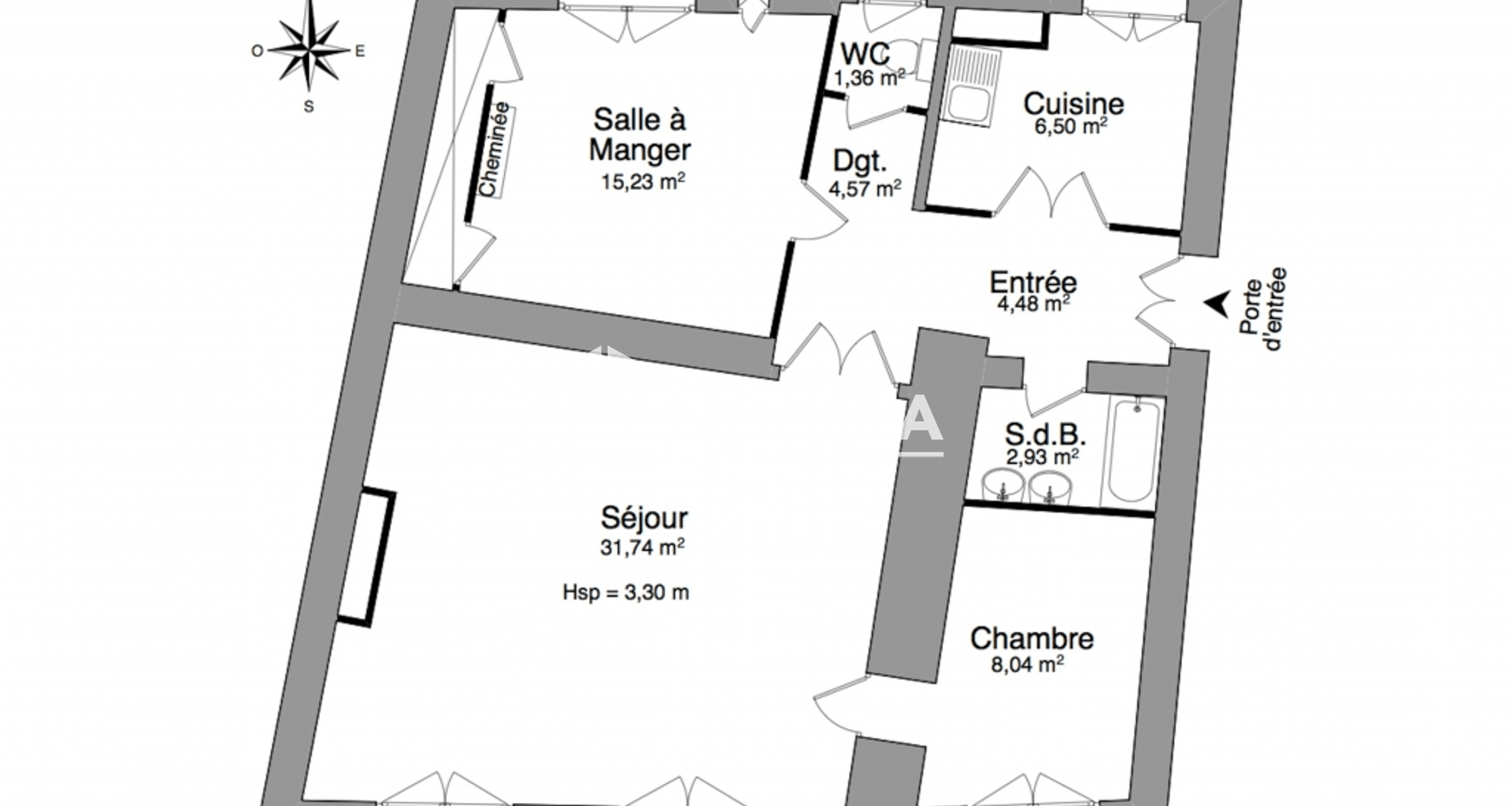 Appartement 3 pièces (74.85 m²) à louer - Clermont-ferrand (63000)