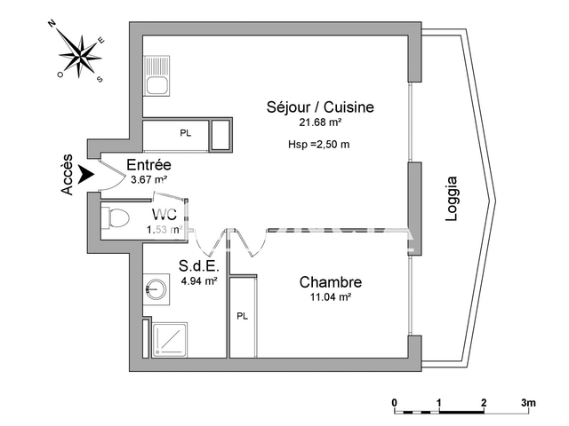 Appartement 2 pièces (41.33 m²) à louer - Perpignan (66000)