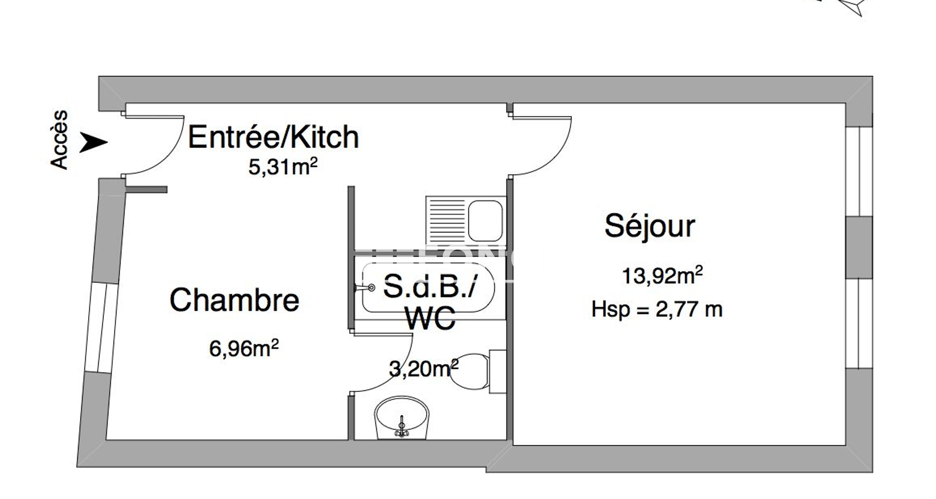 Studio (29.39 m²) à louer - Nancy (54000)