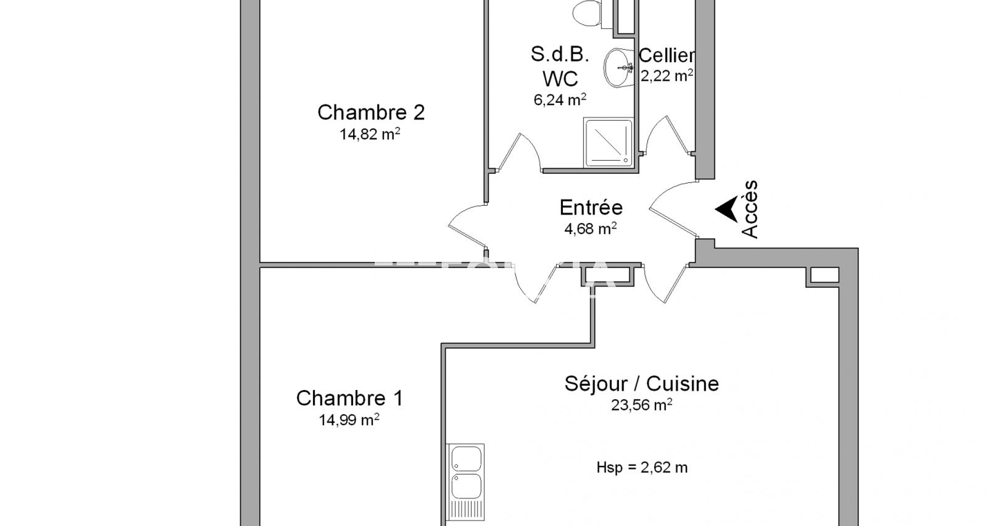 Appartement 3 pièces (66.03 m²) à louer - Carignan (08110)