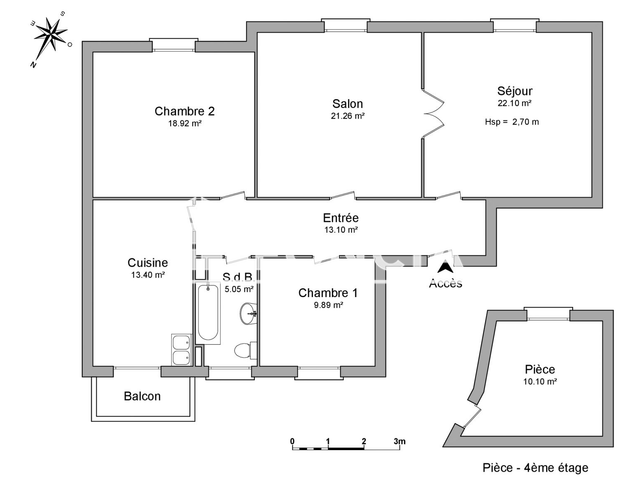 Appartement 4 pièces (113.82 m²) à louer - Strasbourg (67000)