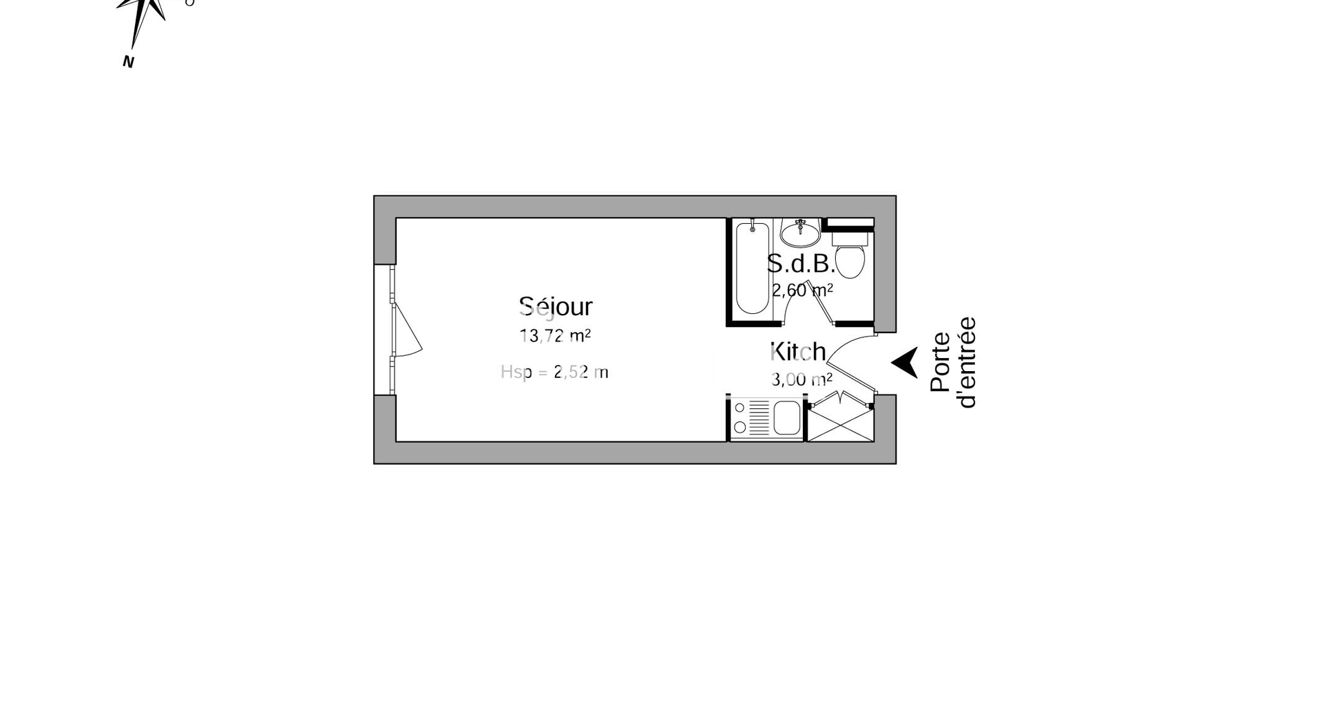 Studio (19.32 m²) à louer - Vandœuvre-lès-nancy (54500)