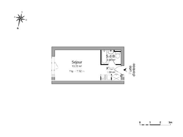 Studio (19.32 m²) à louer - Vandoeuvre Les Nancy (54500)