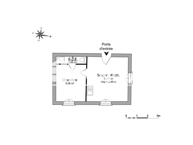 Appartement 2 pièces (27.6 m²) à louer - Nancy (54000)