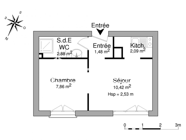 Studio (24.73 m²) à louer - Thionville (57100)