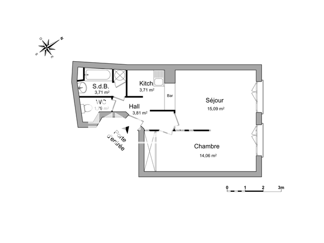 Studio (42.17 m²) à louer - Strasbourg (67000)