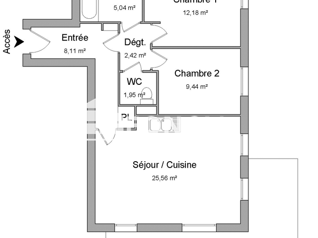 Appartement 3 pièces (64.7 m²) à louer - Nancy (54000)