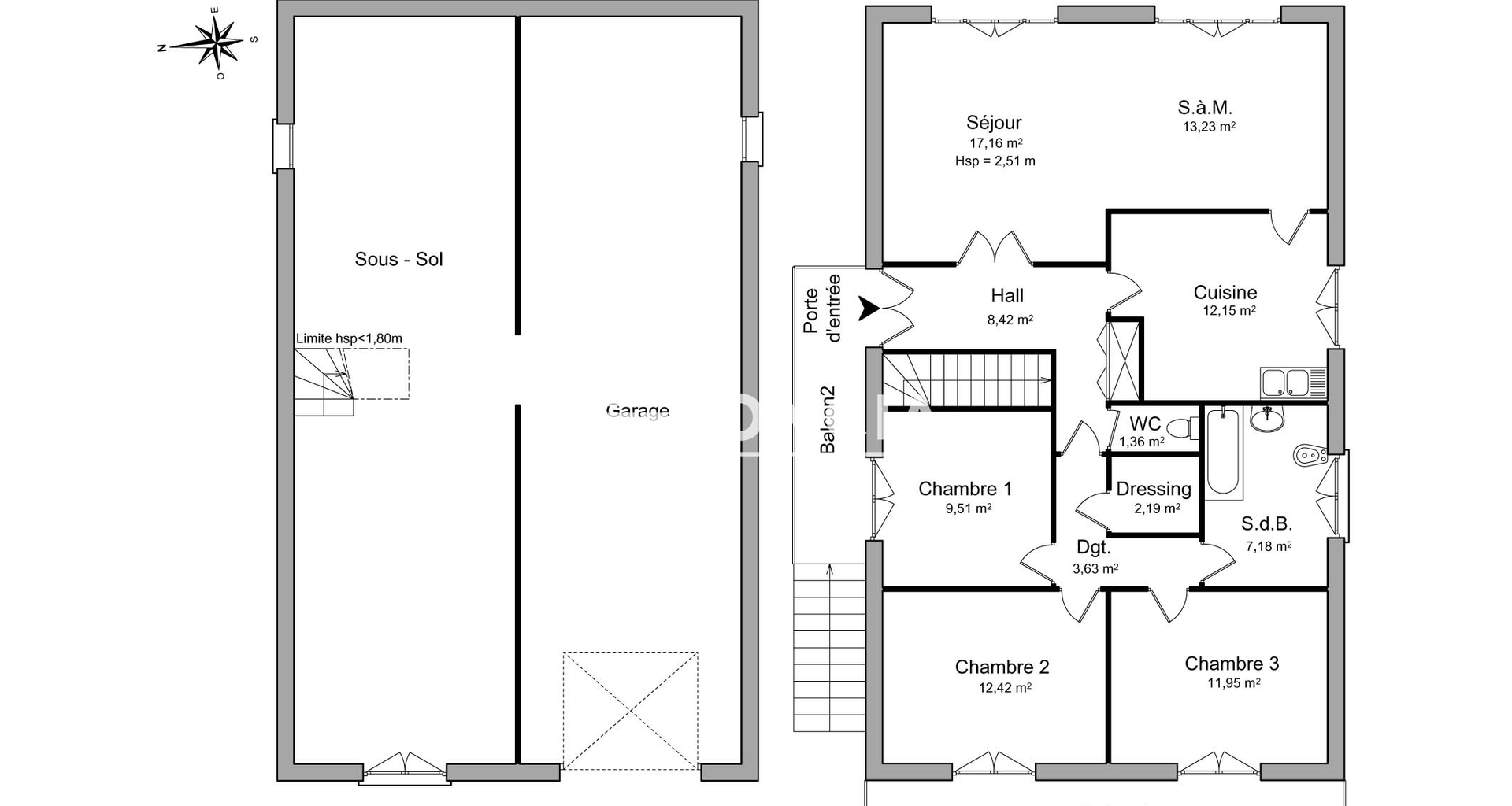 Maison 6 pièces (99.2 m²) à louer - Fléville-devant-nancy (54710)