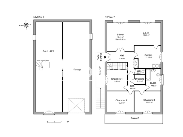 Maison 6 pièces (99.2 m²) à louer - Fleville (54710)