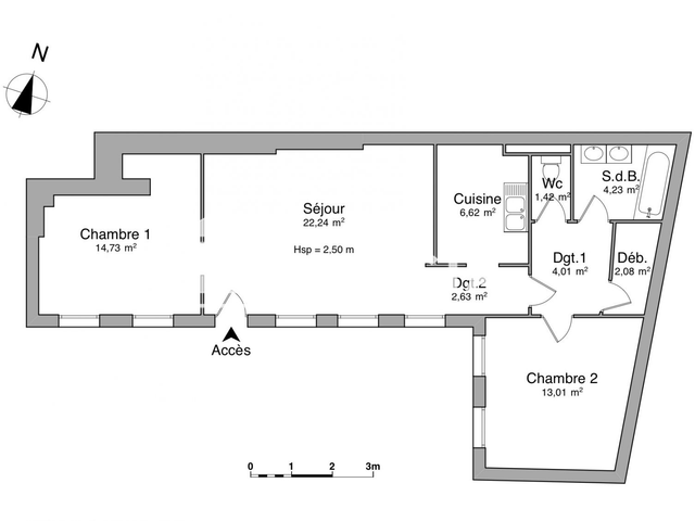 Appartement 3 pièces (70.97 m²) à louer - Strasbourg (67000)
